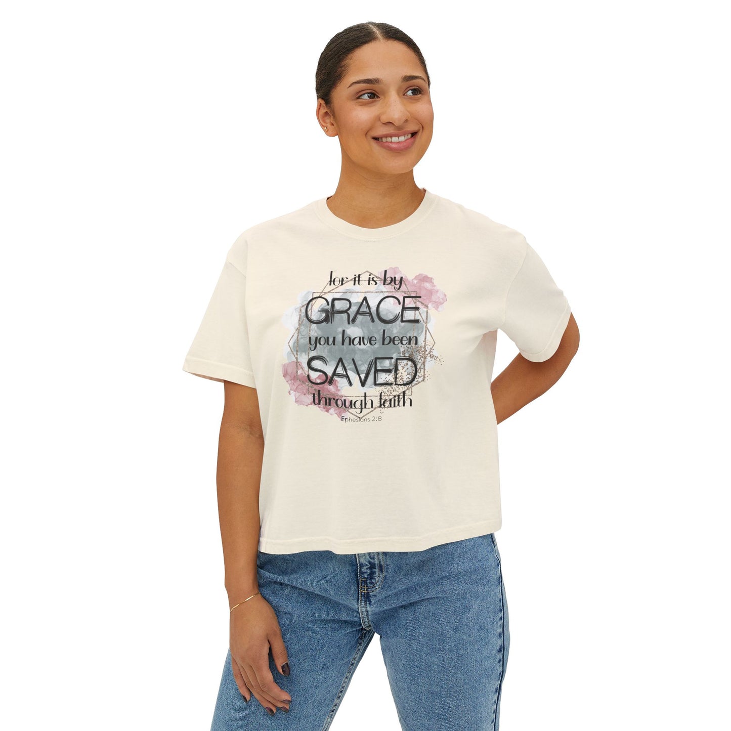 Saved By Grace Women's Boxy Tee