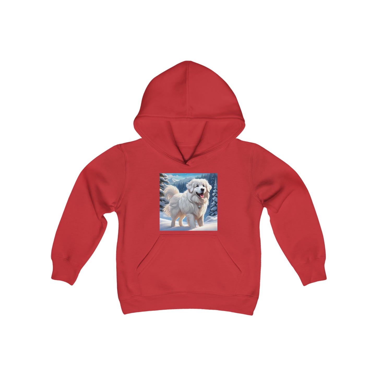 Great Pyrenees Youth Heavy Blend Hooded Sweatshirt